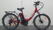 Load image into Gallery viewer, Discounted 26" Step-Thru Ebike | Leitner Venice Cruiser RED with 10Ah battery - minor signs of usage, odo 27km, 6 months warranty