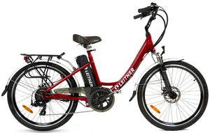 Discounted 26" Step-Thru Ebike | Leitner Venice Cruiser Red with 20Ah battery - Minor signs of usage, odo 80km, 6 months warranty