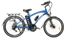 Load image into Gallery viewer, Discounted 26" Step-Over Ebike | Leitner Berlin Cruiser BLUE with 10Ah battery | Minor scratches, odo 11km, 6 months warranty