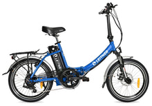 Load image into Gallery viewer, Discounted 20&quot; Step-Thru Folding Ebike  | Leitner Libelle | Black 10Ah battery - 4km on odo, minor scratch on crank arms