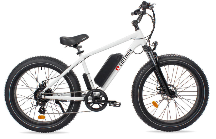 Discounted Leitner Electric Fat Bike | High Power 500W (OFF-ROAD)| WHITE with 14.4Ah battery | <1km odo, minor scratches
