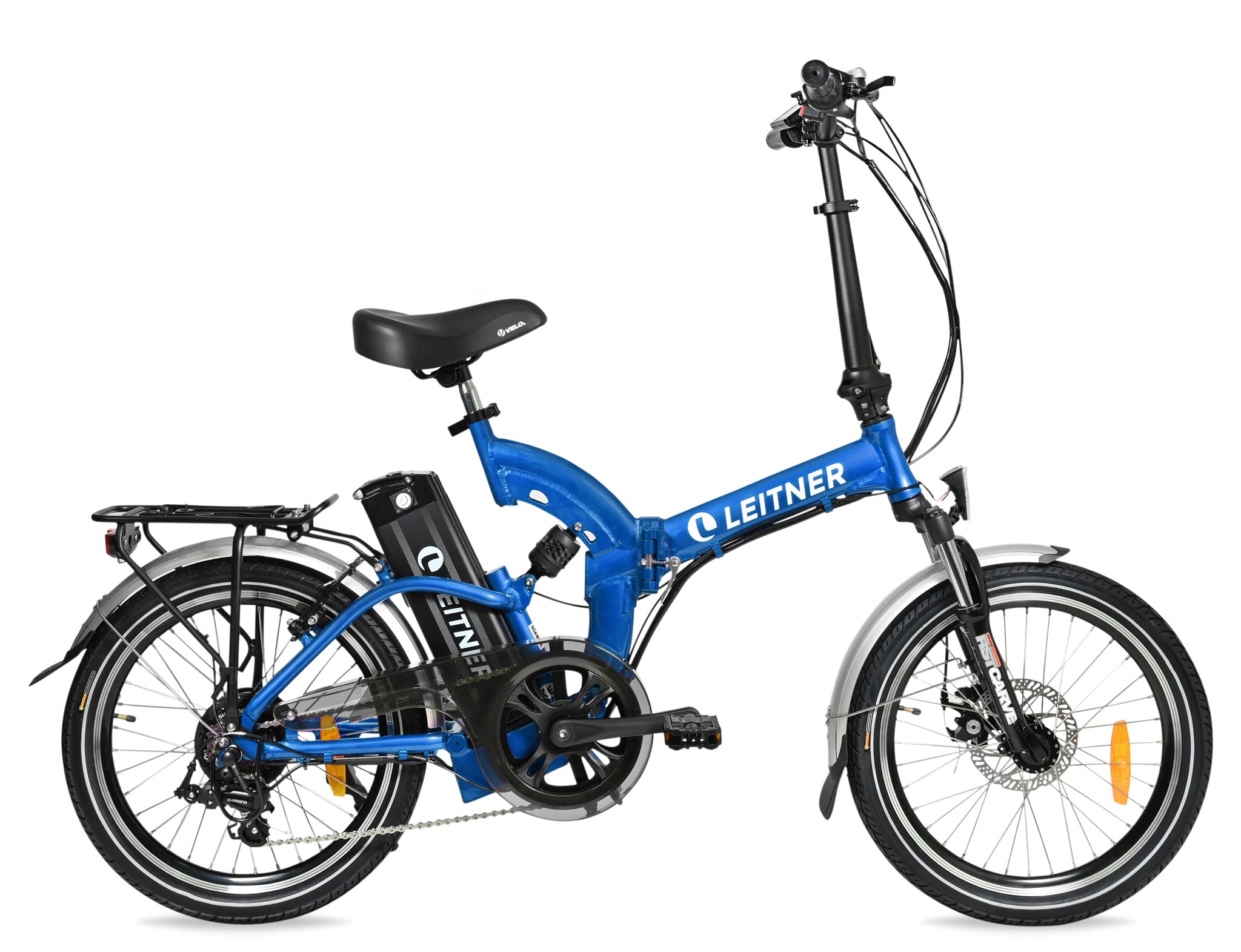 Leitner SuperT folding e-bike in blue