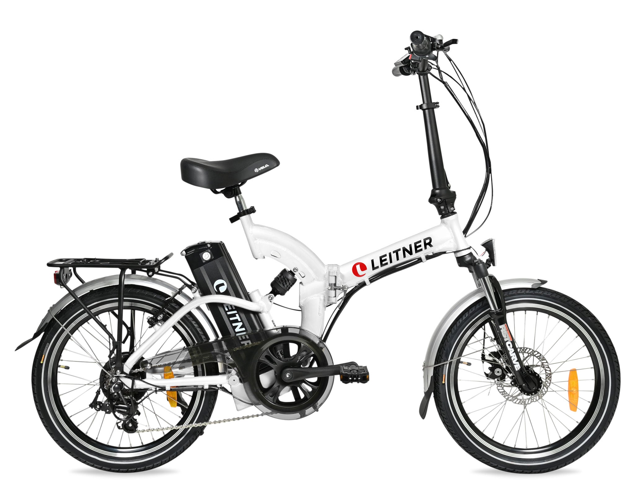 Leitner SuperT folding e-bike in white