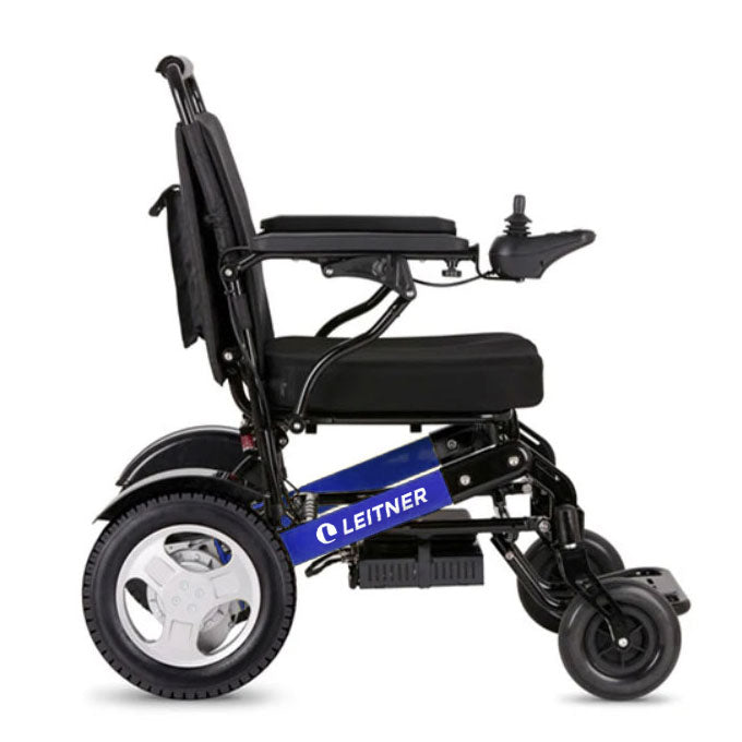 Discounted Light-Weight Folding Electric Wheelchair | Leitner BILLI - Blue - minor Scratches and signs of usage